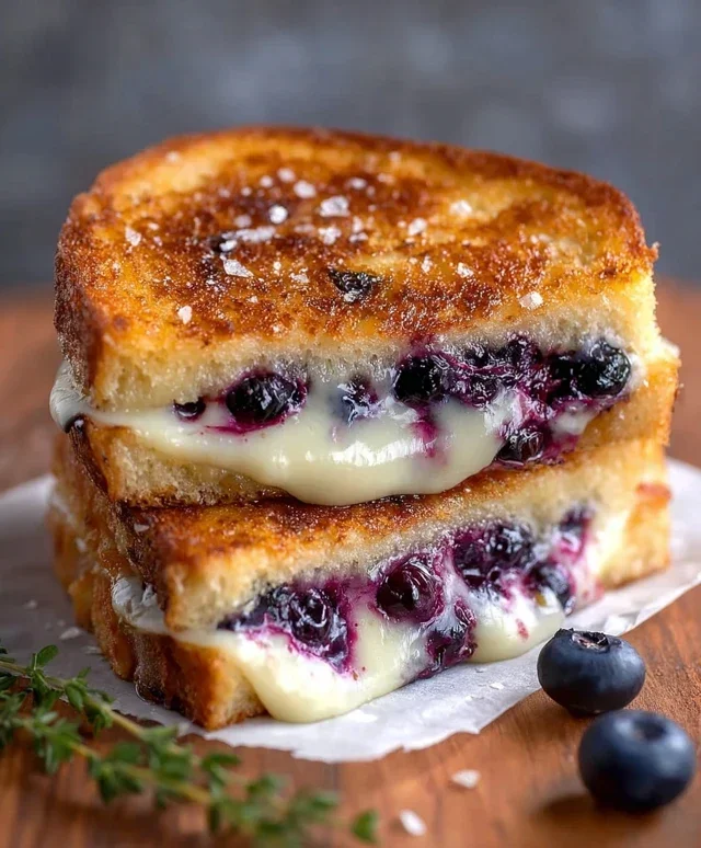 Crispy Blueberry Grilled Cheese