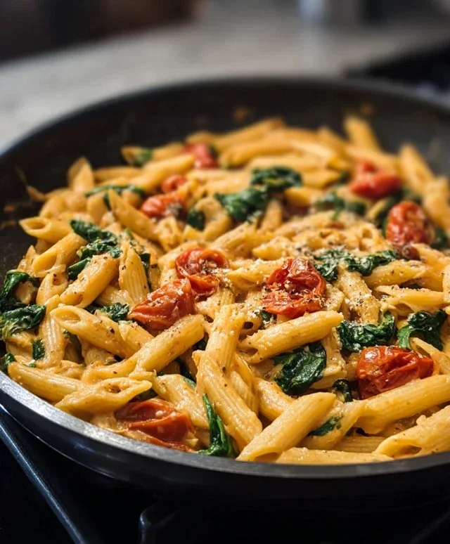 One-Pot Spinach Tomato Pasta