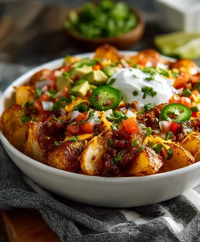 Loaded Potato Taco Bowl