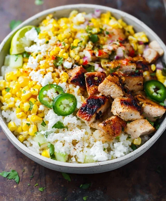 Street Corn Chicken Rice Bowl Recipe