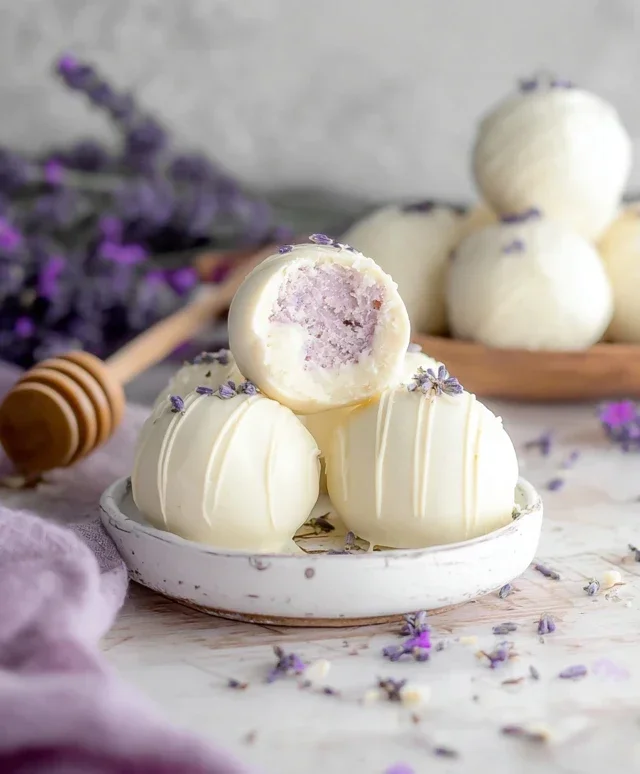 Honey Lavender White Chocolate Truffles