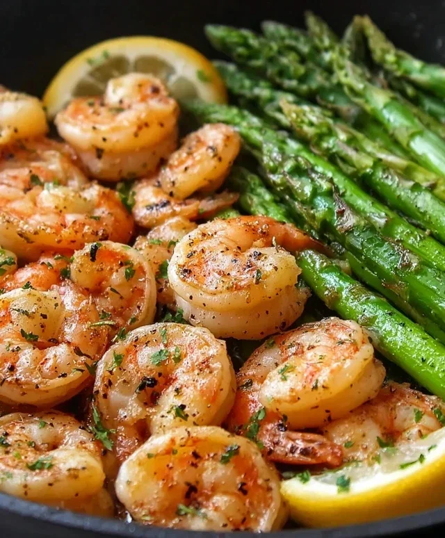 Lemon Garlic Shrimp and Asparagus (20-Minutes)