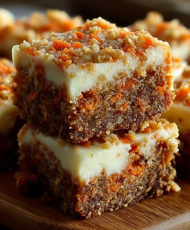 Irresistibly Indulgent Carrot Cake Cream Cheese Bars