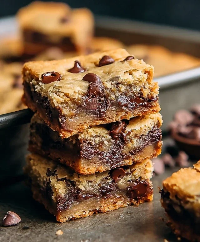 Gooey Chocolate Chip Cookie Bars