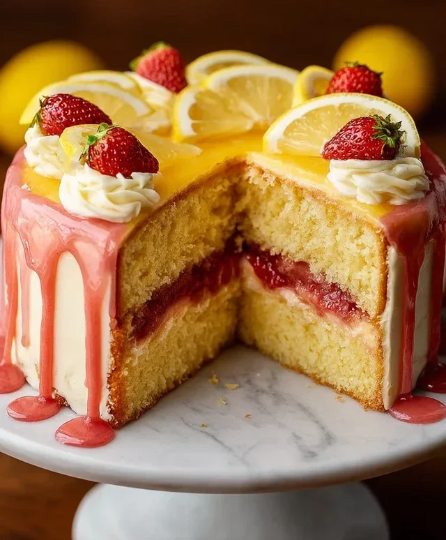 Strawberry Lemonade Cake