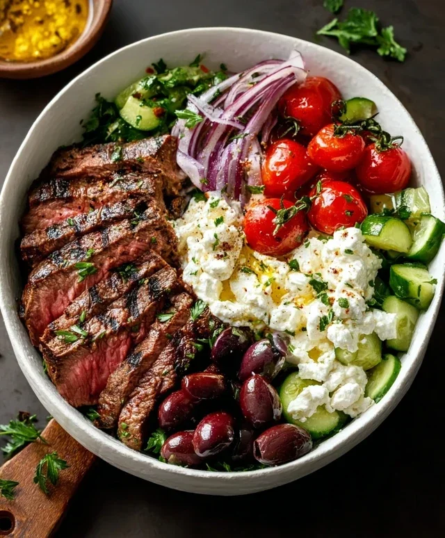 Mediterranean Steak Bowl Recipe