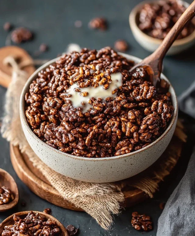Healthy Crispy Chocolate Puffed Rice Cereal