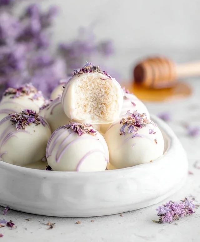 Honey Lavender White Chocolate Truffles
