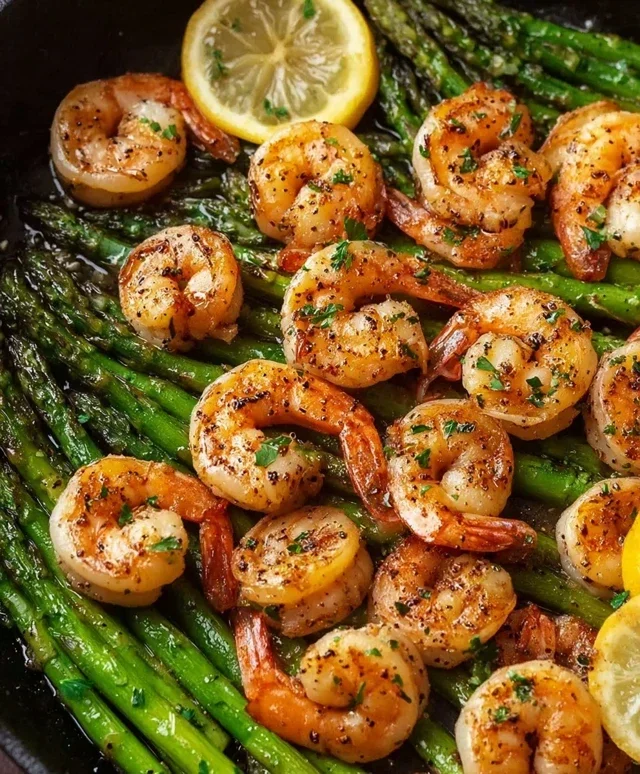 Lemon Garlic Shrimp and Asparagus (20-Minutes)