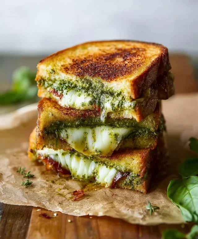 Sourdough Pesto Grilled Cheese