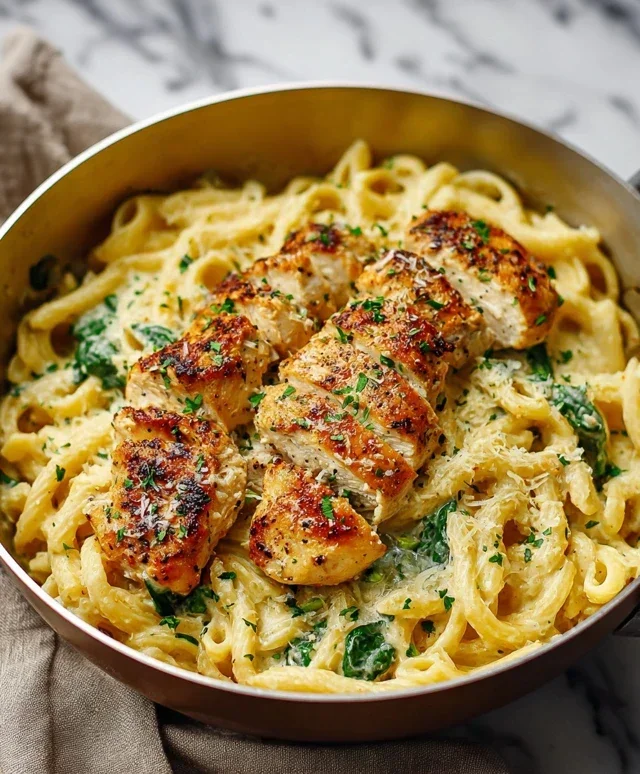 Healthy Garlic Parmesan Chicken Pasta