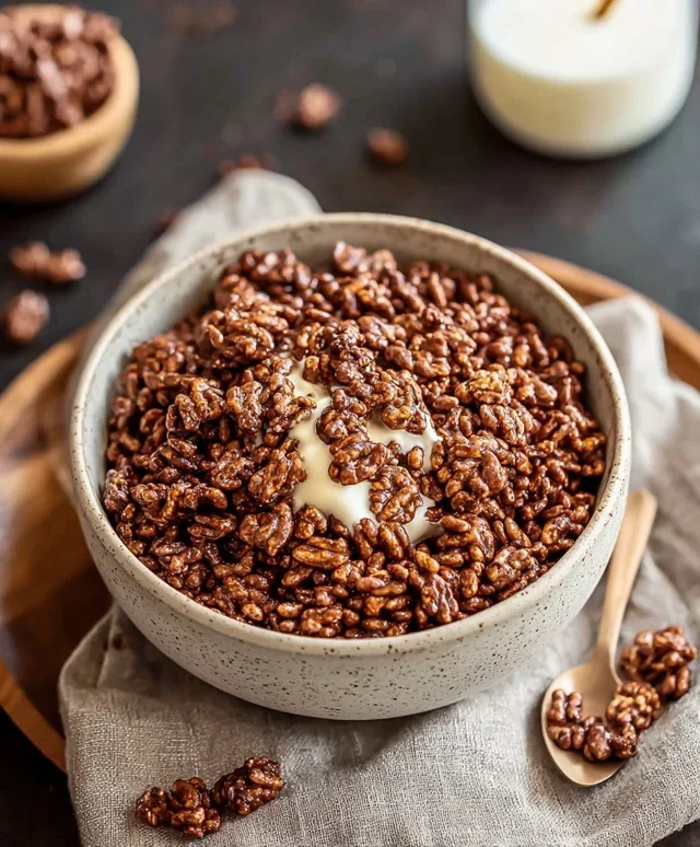 Healthy Crispy Chocolate Puffed Rice Cereal