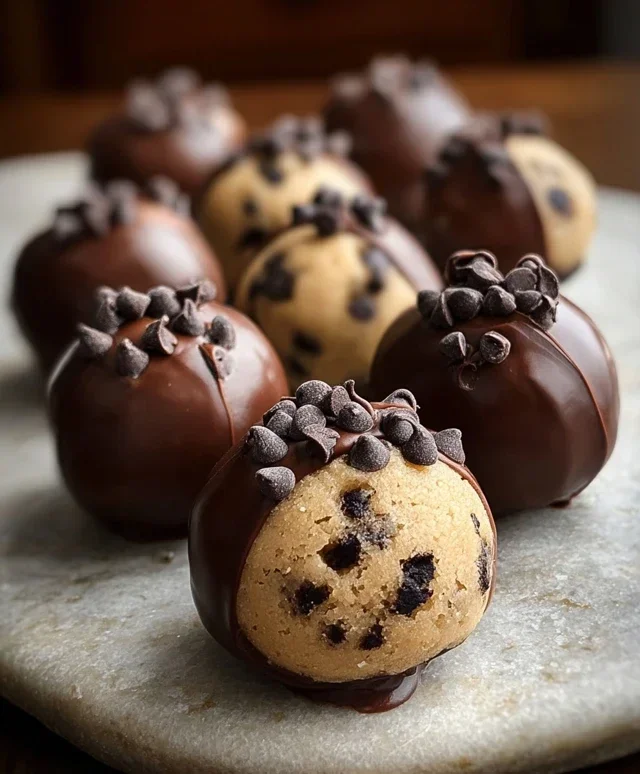 Chocolate-Dipped Cookie Dough Bites