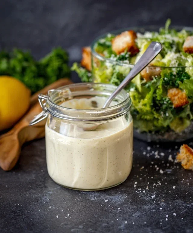 Homemade Creamy Caesar Salad Dressing