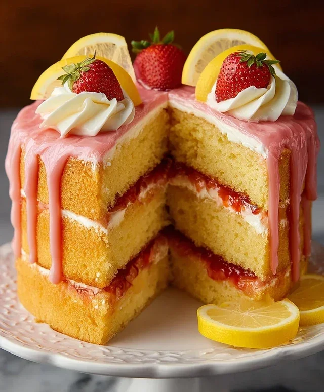 Strawberry Lemonade Cake