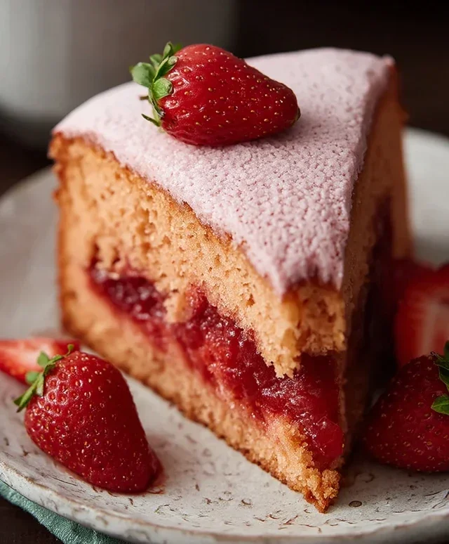 Small-batch Vegan Strawberry Cake