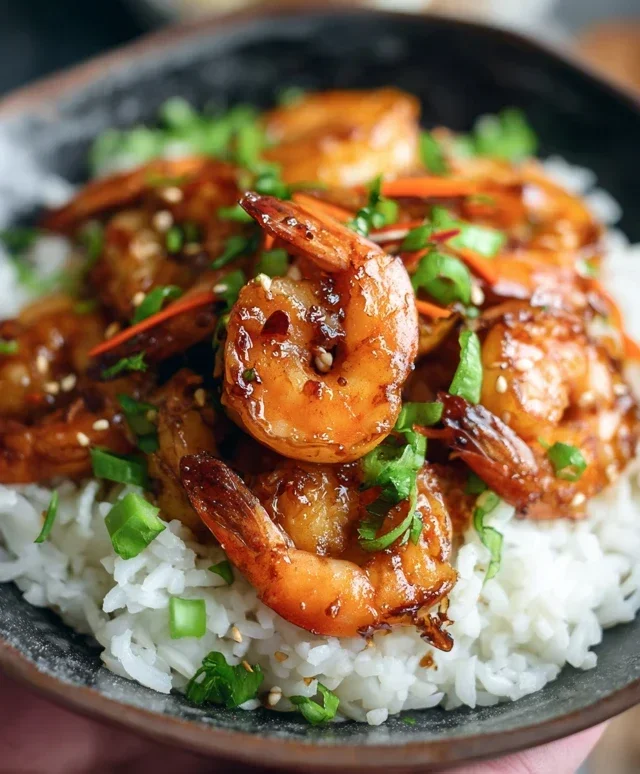 Honey Garlic Shrimp Bowls