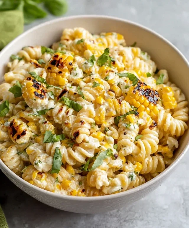 Creamy Street Corn Pasta Salad