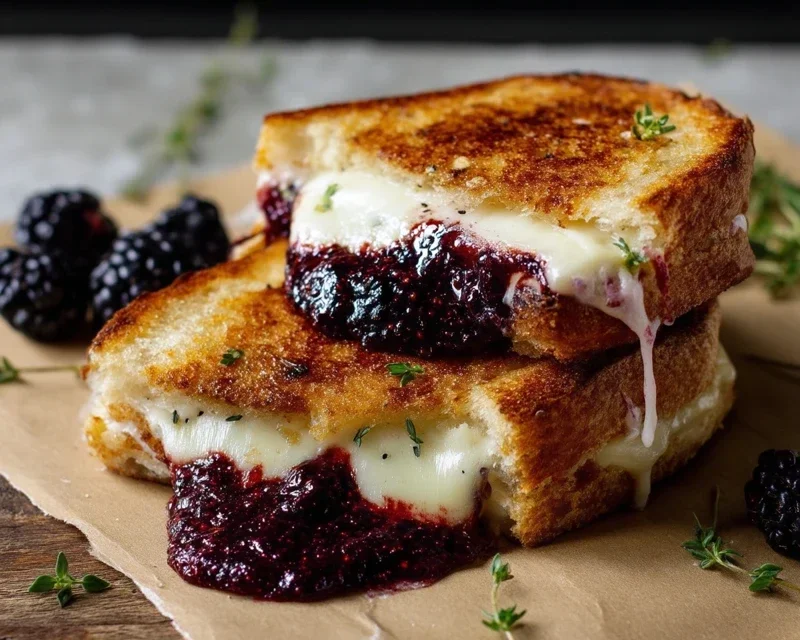 Blackberry Balsamic and Brie Grilled Cheese