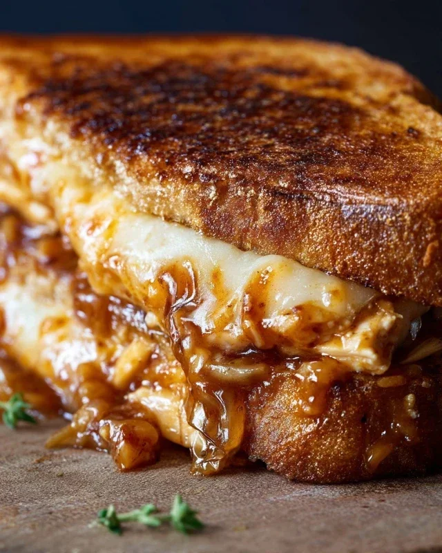 BBQ Chicken Grilled Cheese Sandwich