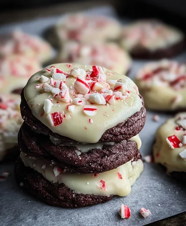 White Chocolate Peppermint Bark Cookies