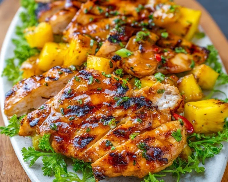 Grilled Mango Pineapple Chicken