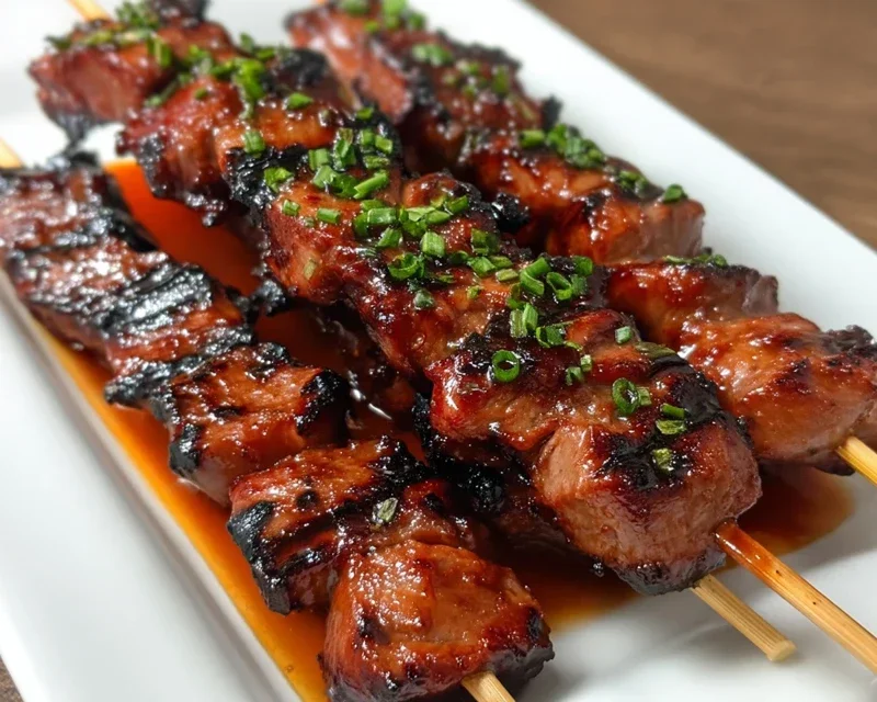 BBQ Beef Skewers with Filipino BBQ Marinade