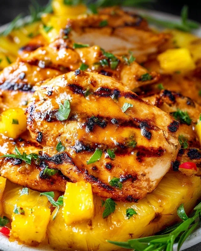 Grilled Mango Pineapple Chicken