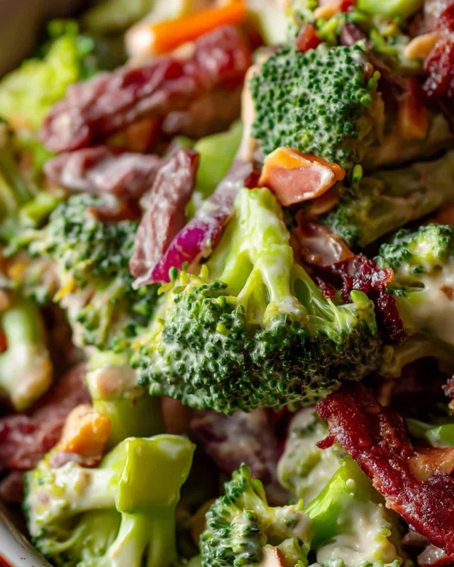 Broccoli Salad with Beef Beef Bacon Recipe