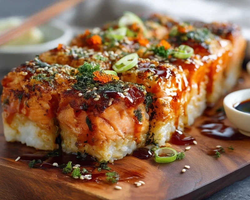 Spicy Salmon Sushi Bake Recipe