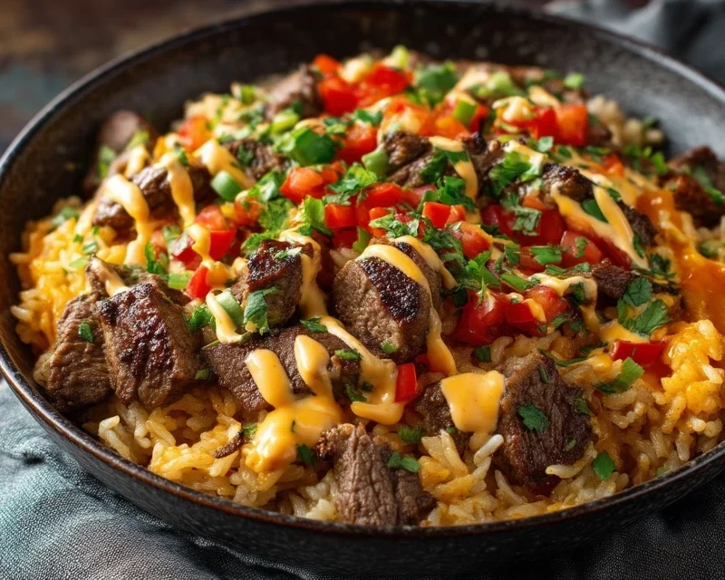 Steak Queso Rice : A Flavorful Recipe