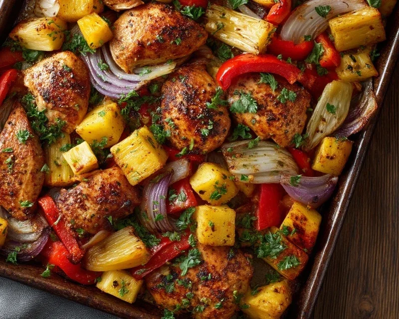 Hawaiian Chicken Sheet Pan