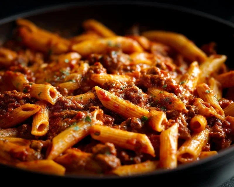 Beef Pasta in Tomato Sauce {Beef Ragu Pasta}