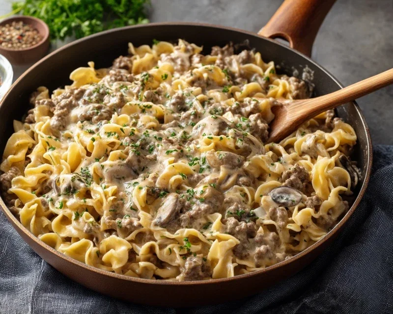 30-Minute Ground Beef Stroganoff