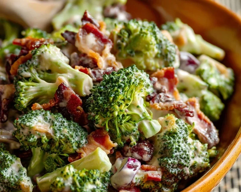 Broccoli Salad with Beef Beef Bacon Recipe
