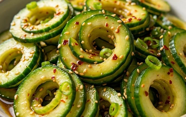 Spiral Cucumber Salad: Korean-Inspired Recipe