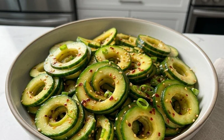 Spiral Cucumber Salad: Korean-Inspired Recipe