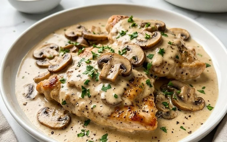 Creamy Mushroom Chicken Recipe