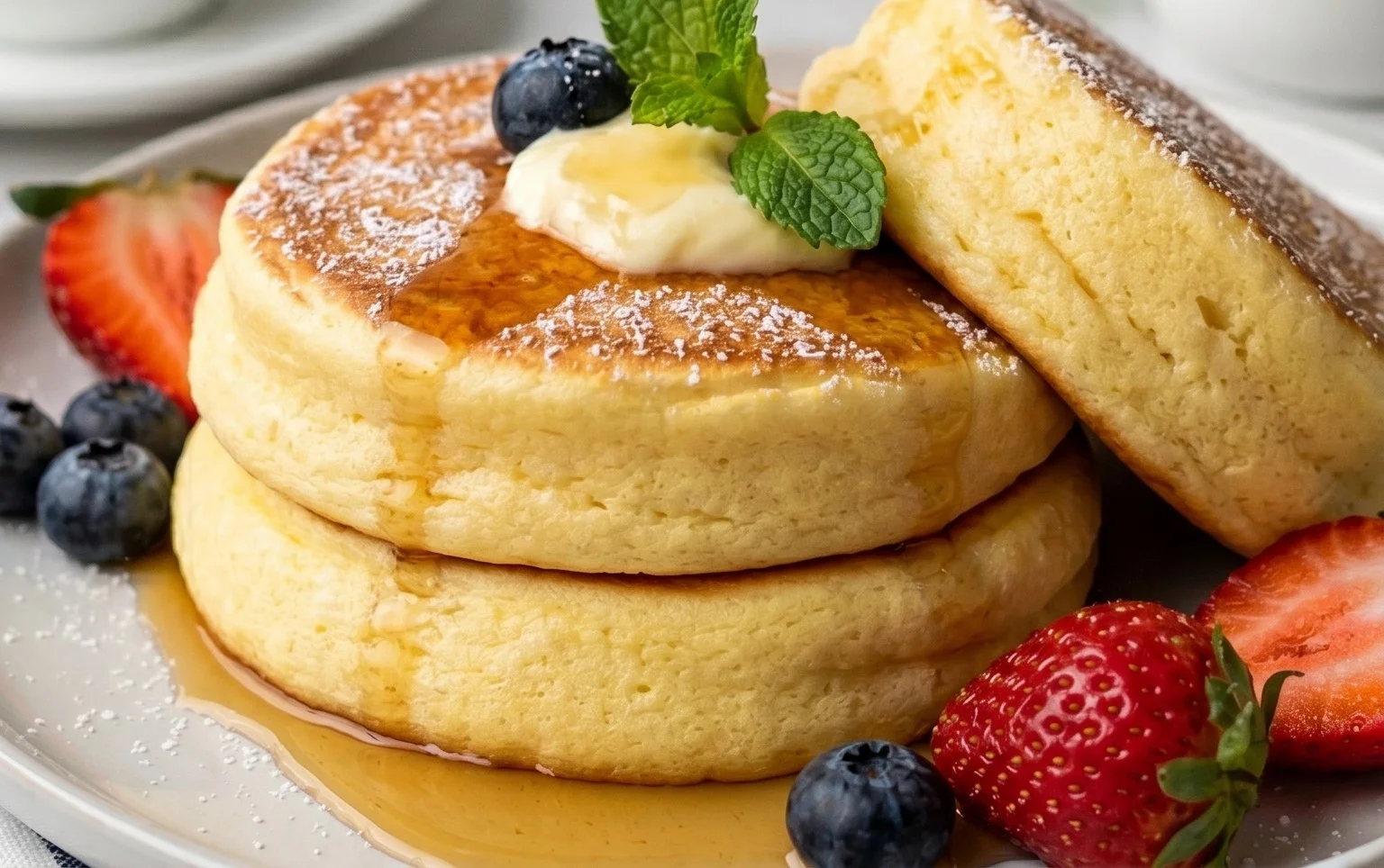 Fluffy Japanese Soufflé Pancakes