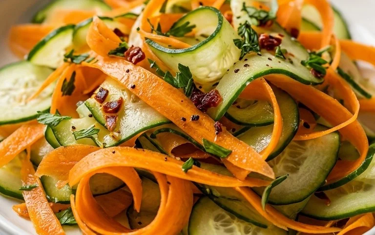 Carrot and Cucumber Ribbon Salad