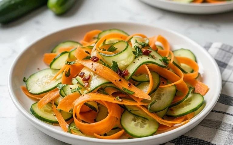 Carrot and Cucumber Ribbon Salad