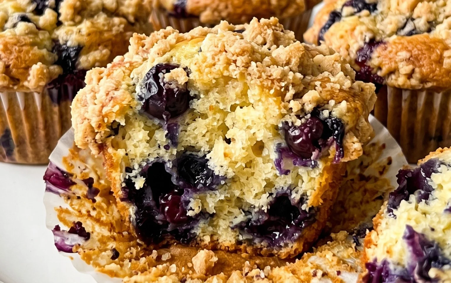Lemon Blueberry Streusel Muffins