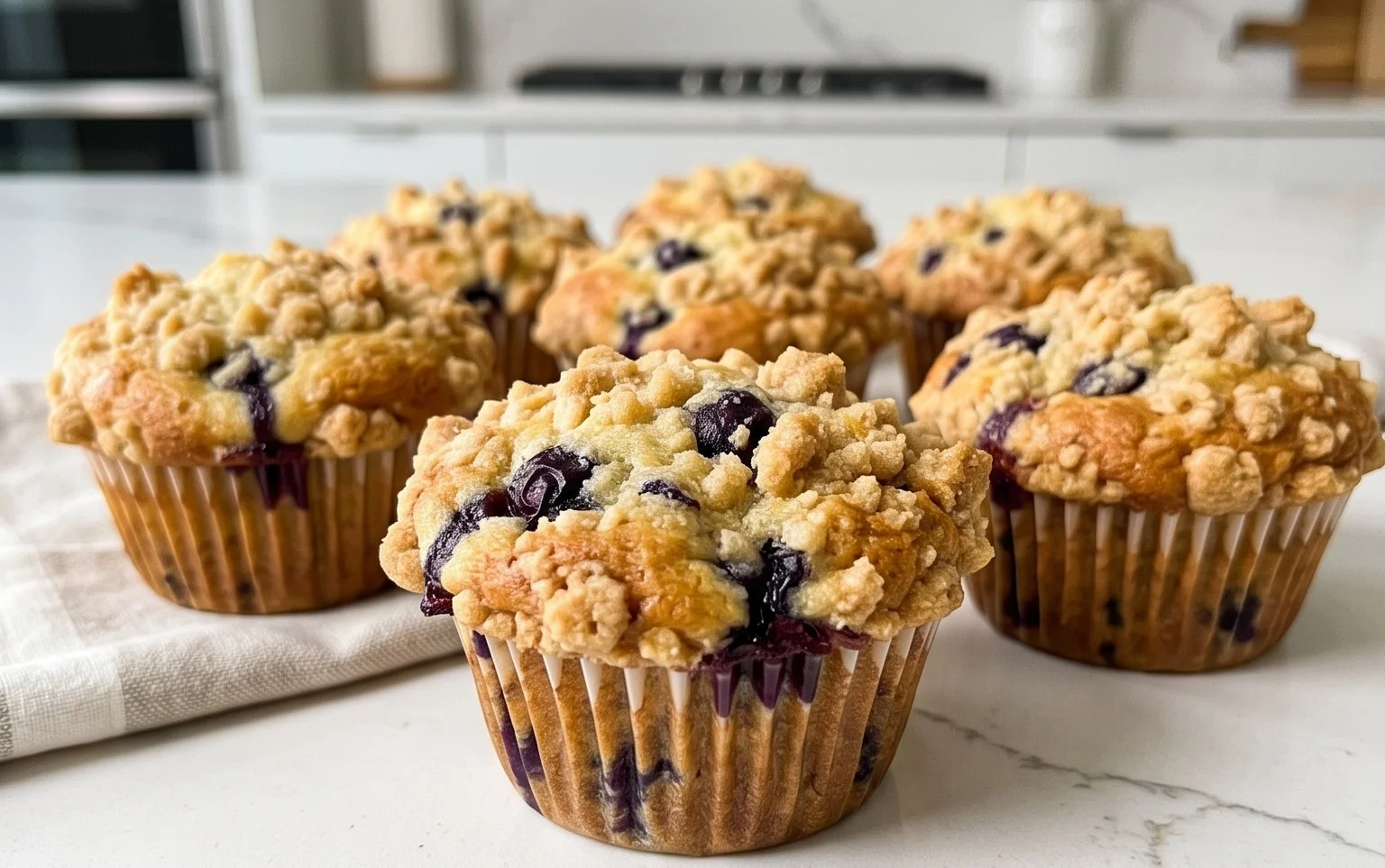 Lemon Blueberry Streusel Muffins