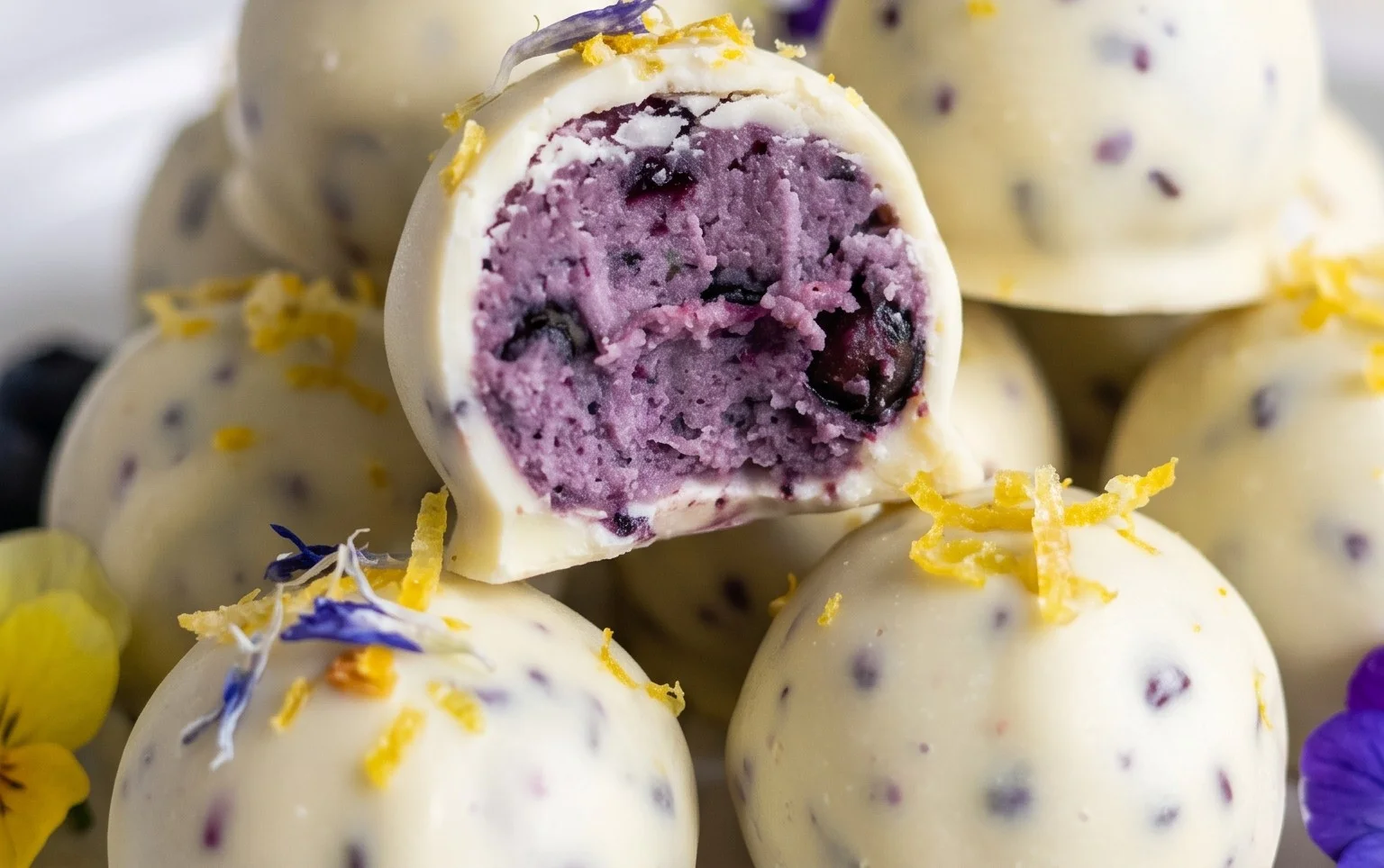 LEMON BLUEBERRY TRUFFLES 