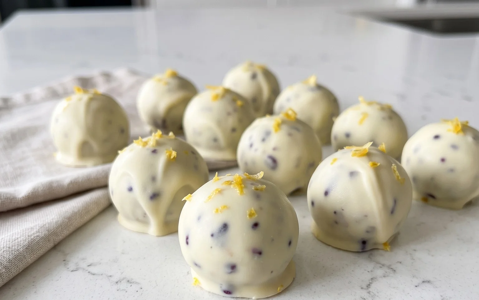 LEMON BLUEBERRY TRUFFLES