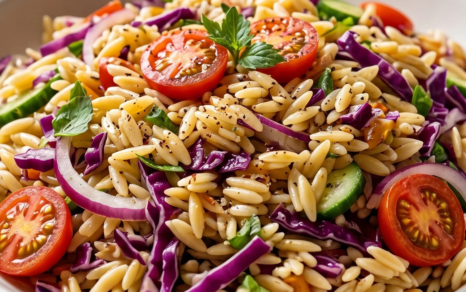 Rainbow Orzo Salad