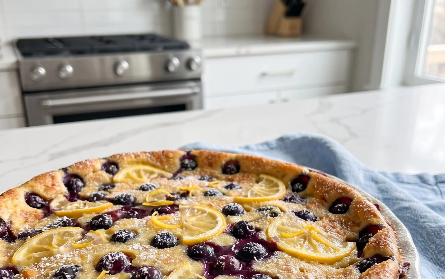 Lemon Blueberry Clafoutis