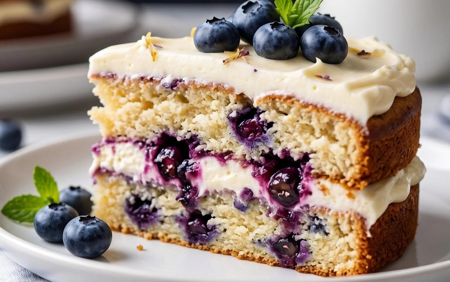Nova Scotia Blueberry Cream Cake