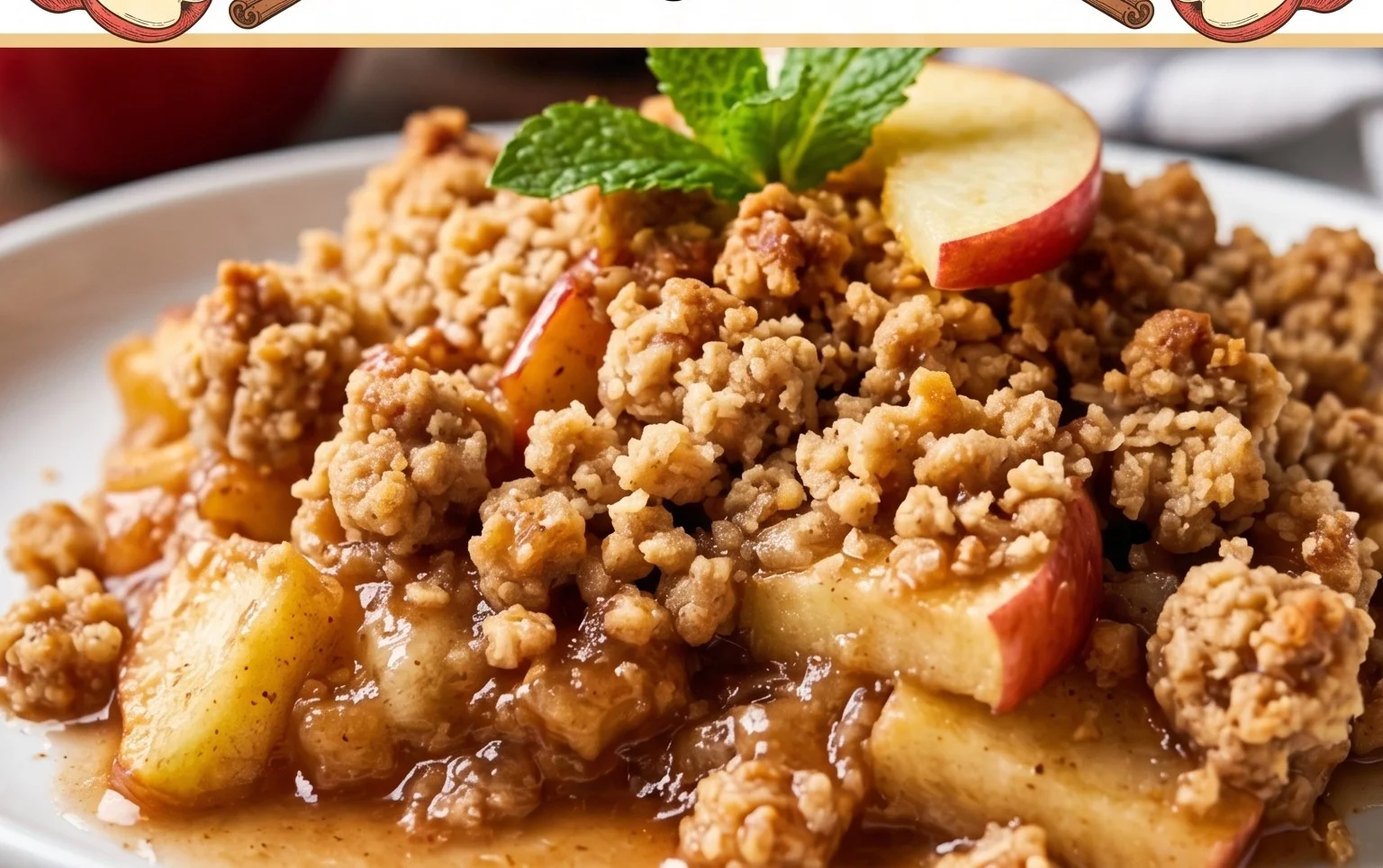Healthy Breakfast Apple Crum extractble
