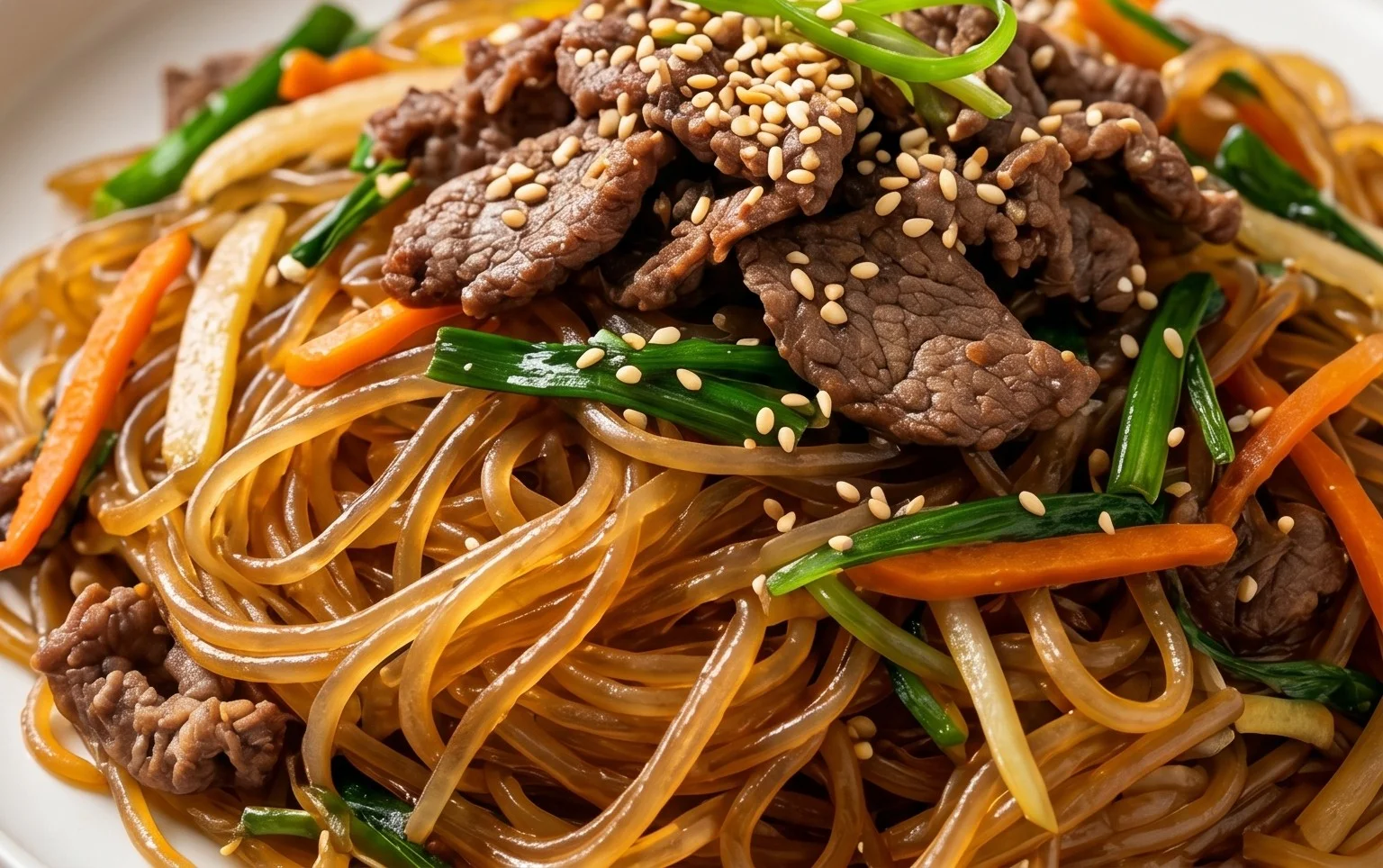 Japchae (Korean Glass Noodle Stir Fry)